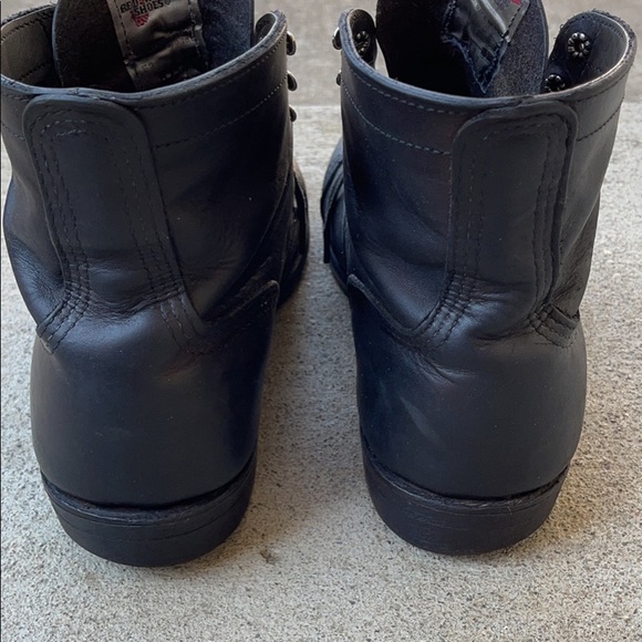Black Leather Men's Boots - Picture 5 of 7